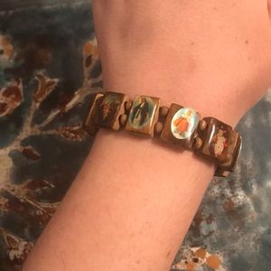 From the Holy Land: Olive wood Icon Bracelets